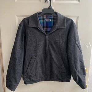 Pendleton Dark Gray Men's Jacket with Blue Plaid Lining